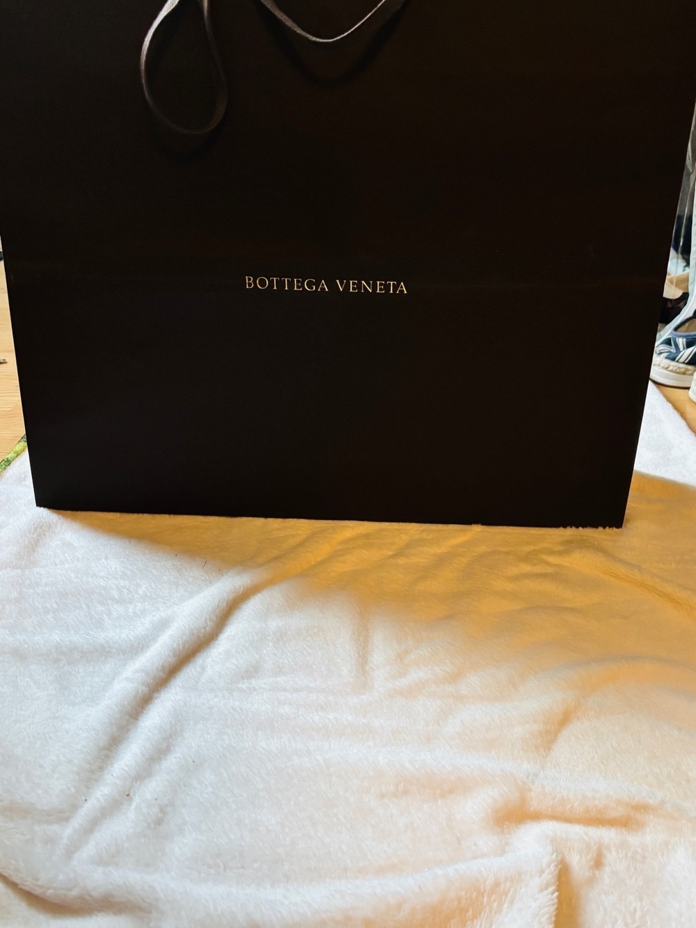 Bottega Veneta Large Chocolate Brown Luxury Shopping Gift Bag Authentic